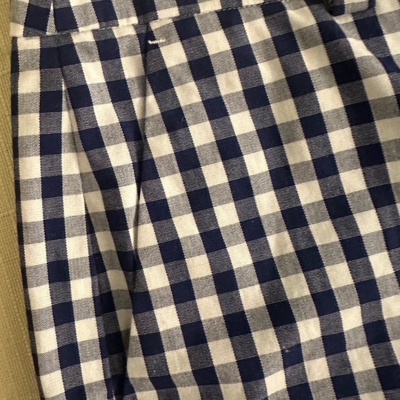 Brooks Brothers Fleece Blue & White Gingham Check ‘Red Fleece’ Pants Size 8 - Picture 3 of 7